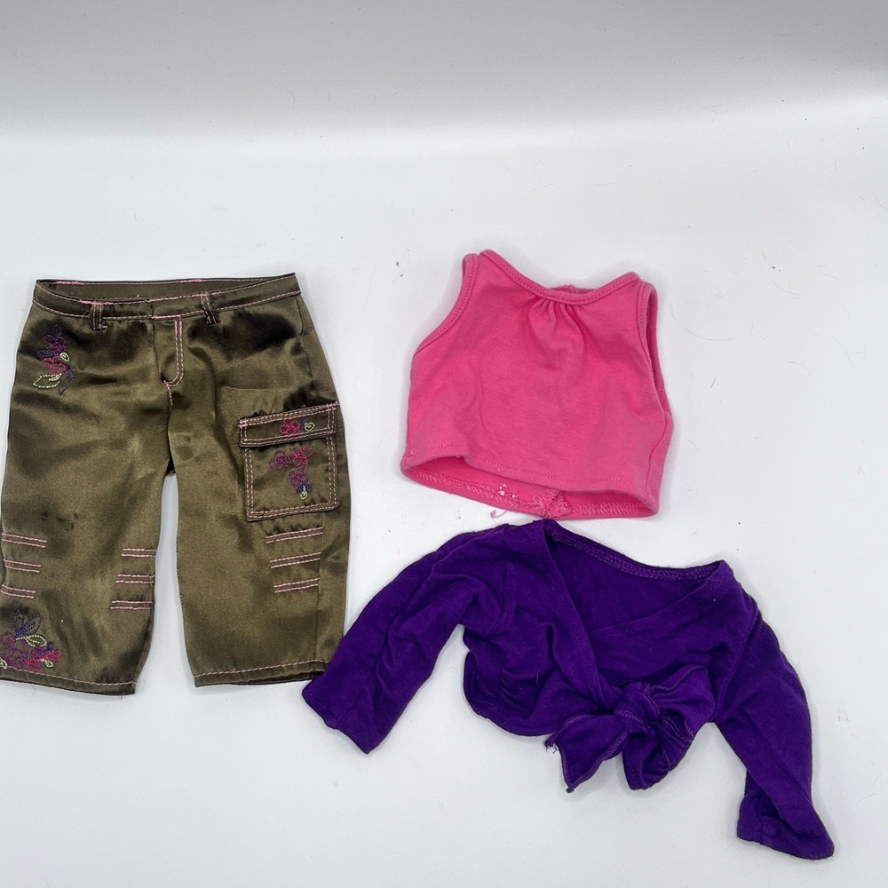 American Girl Marisol Luna Meet Outfit Pants Pink Tank Purple Wrap Sweater 2005